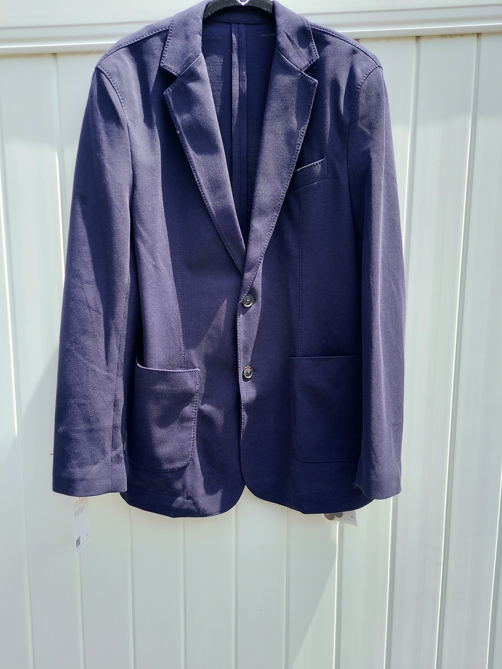 Quince Cotton Pique Knit Navy Blue Blazer Sports Coat Men Size Medium NWT Formal - Picture 5 of 14